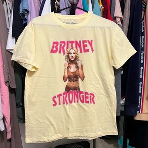 Britney Spears Yellow Graphic Tee